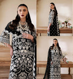 Serene Luxury Chiffon 3PC – Hand Embroidered with Tassel Detailing (Unstitched)