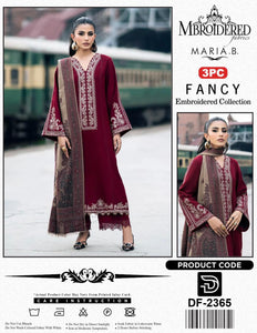 Zara Shahjahan Luxury Embroidered Lawn 3Pc Suit (90/70) – Voil Lawn Dupatta
