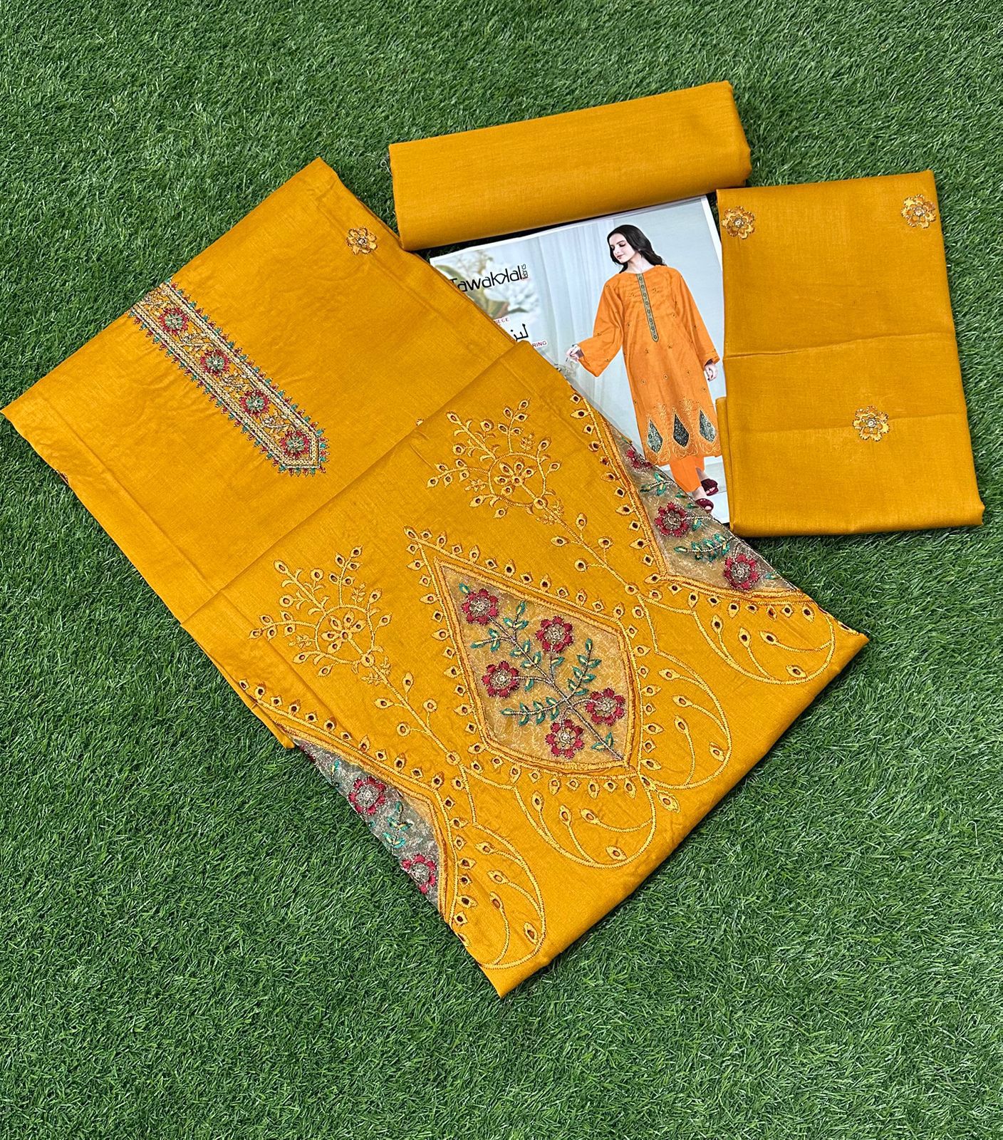 Tawakkal 2Pc Lawn Suit – Embroidered Front & Sleeves
