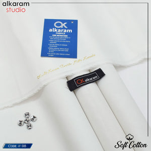 Alkaram Soft Cotton – 100% Color Guarantee | 4.5 Meter