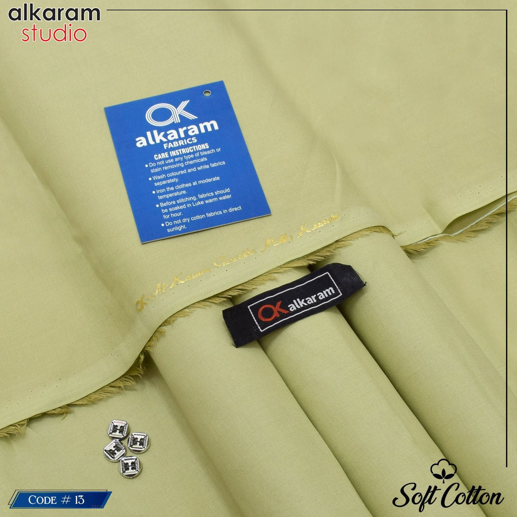 Alkaram Soft Cotton – 100% Color Guarantee | 4.5 Meter