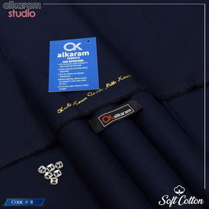 Alkaram Soft Cotton – 100% Color Guarantee | 4.5 Meter