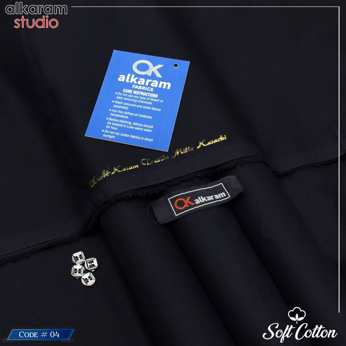 Alkaram Soft Cotton – 100% Color Guarantee | 4.5 Meter