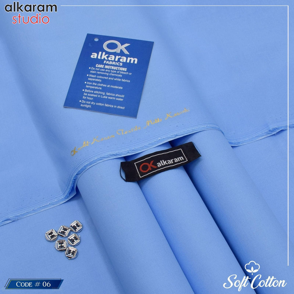Alkaram Soft Cotton – 100% Color Guarantee | 4.5 Meter