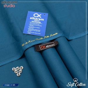 Alkaram Soft Cotton – 100% Color Guarantee | 4.5 Meter