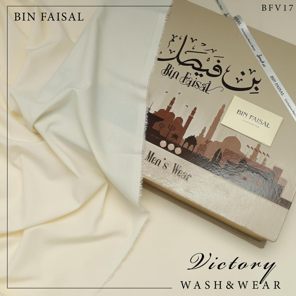 Bin Faisal Victory Wash & Wear – 100% Pure Luxury | 4 Meters