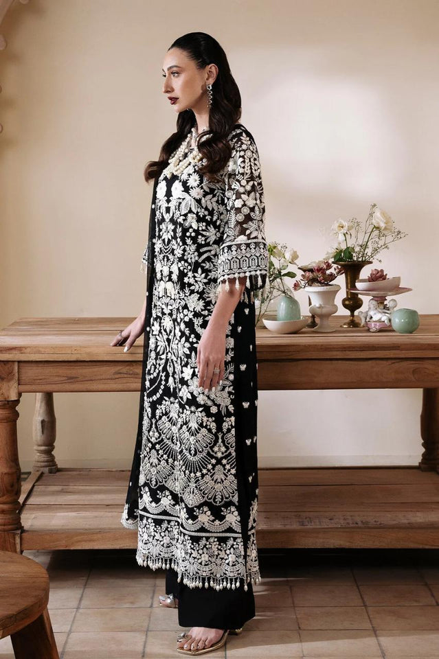 Serene Luxury Chiffon 3PC – Hand Embroidered with Tassel Detailing (Unstitched)