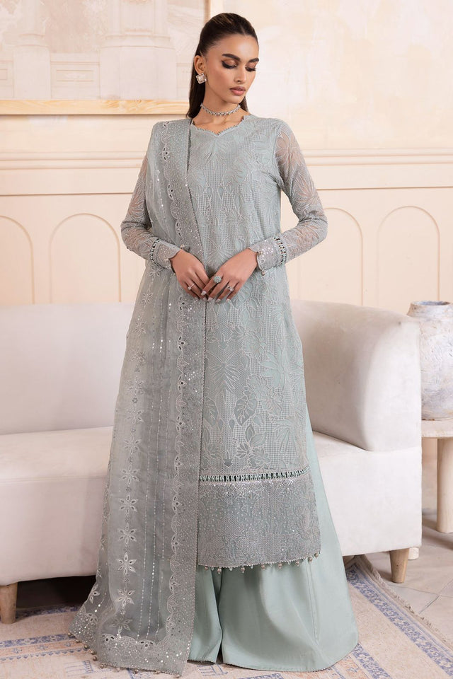 Jazmin Chiffon Saree Set – Organza Saree with Sequence Work (Unstitched)