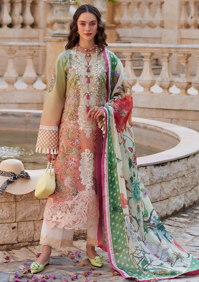 Mushq Tie & Dye Lawn 3PC – Heavy Embroidered with Chikankari & Chiffon Dupatta (Unstitched)