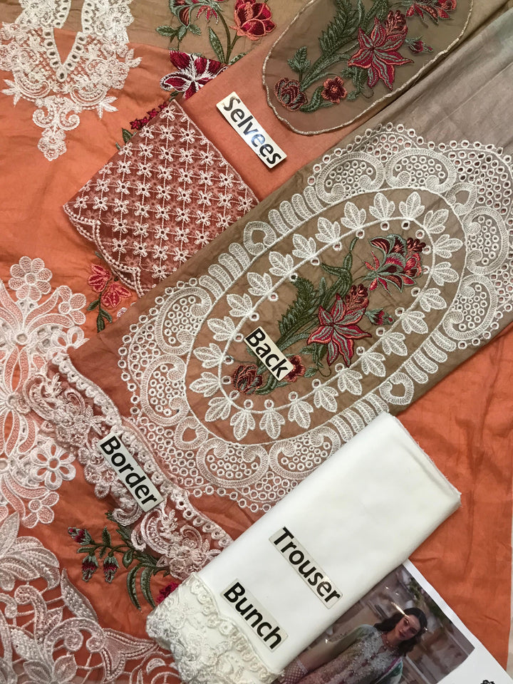 Mushq Tie & Dye Lawn 3PC – Heavy Embroidered with Chikankari & Chiffon Dupatta (Unstitched)