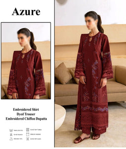 Azure Branded Lawn Chikankari & Khaadi Net Edition