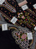Qalamkar Premium Embroidered Cotton Suit 3-Piece Unstitched