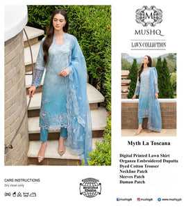 MUSHQ – Myth La Toscana Lawn Suit | Embroidered 3PC