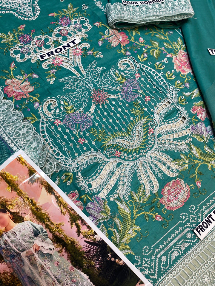 Sobia Nazir Chikankari Lawn/Cotton Net Unstitched