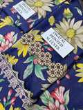 Baroque Elegant Pure Lawn Printed Suit with Chiffon Dupatta