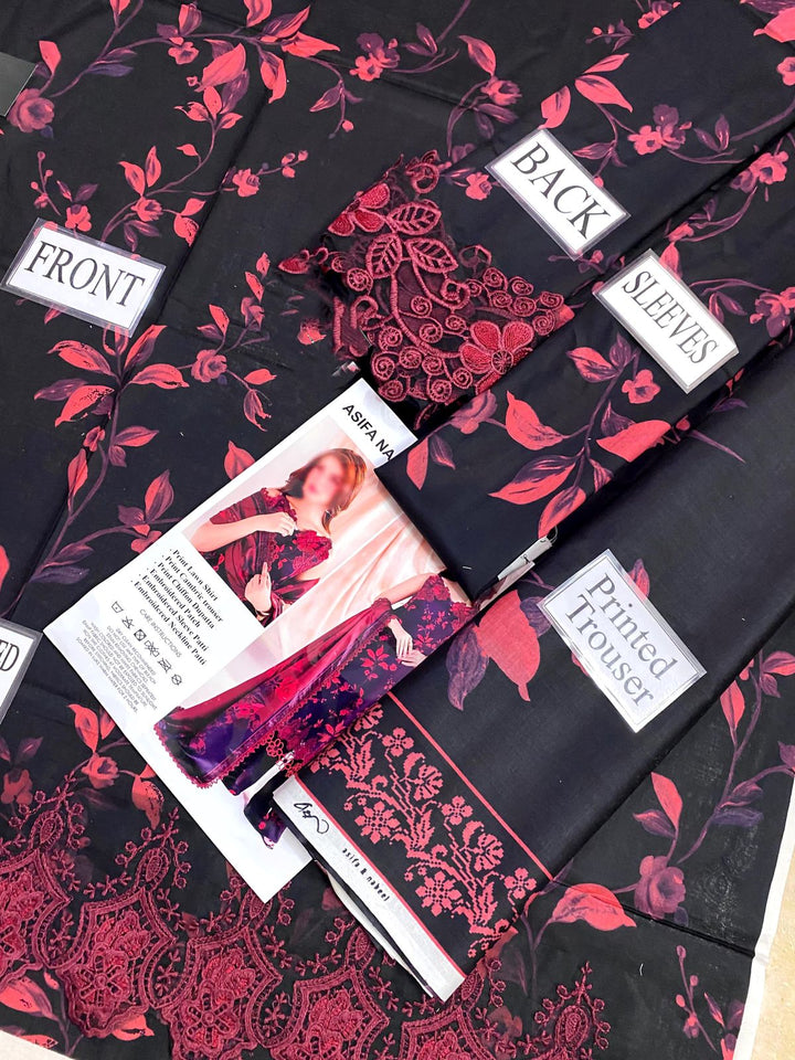 Asifa Nabeel | Restocked Hit Design | Premium Lawn 3PC