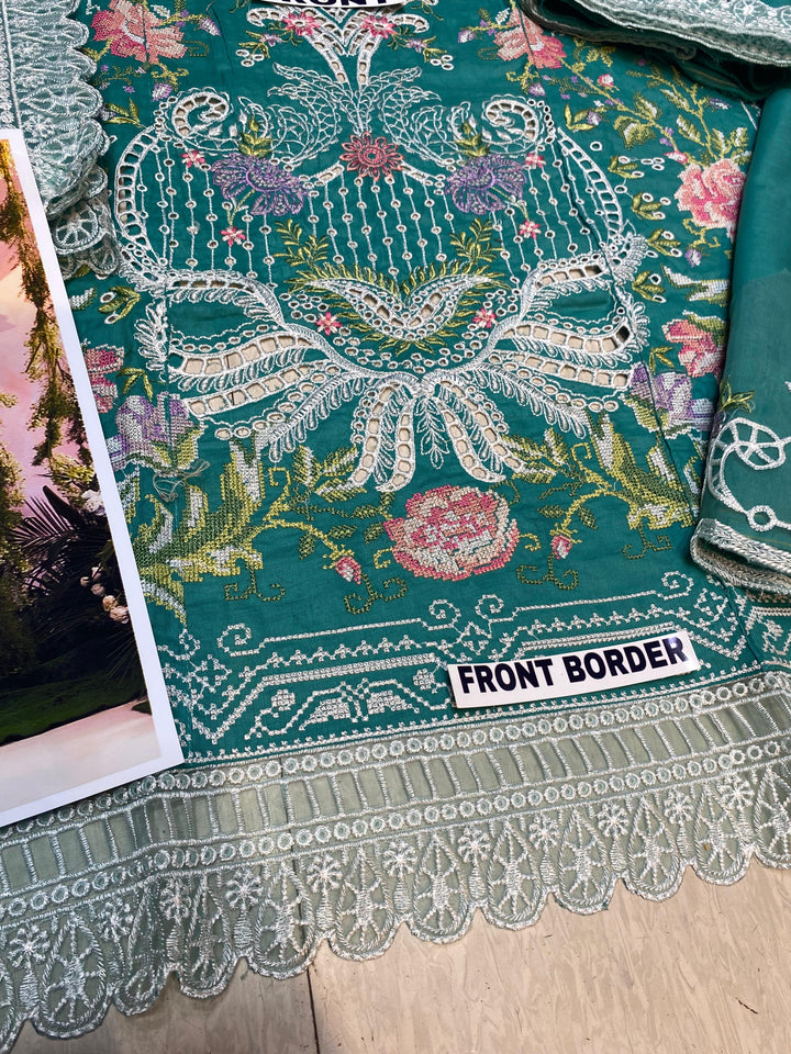 Sobia Nazir Chikankari Lawn/Cotton Net Unstitched