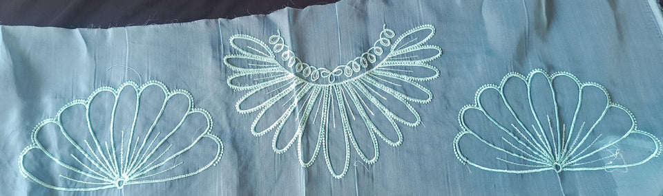Tissue & Organza Lace Patch Set Light Sequence Design (3 Pcs)