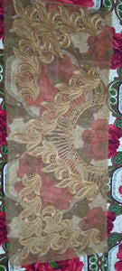 Organza Lace Patch Set Cutwork & Boring Design (3 Pcs)