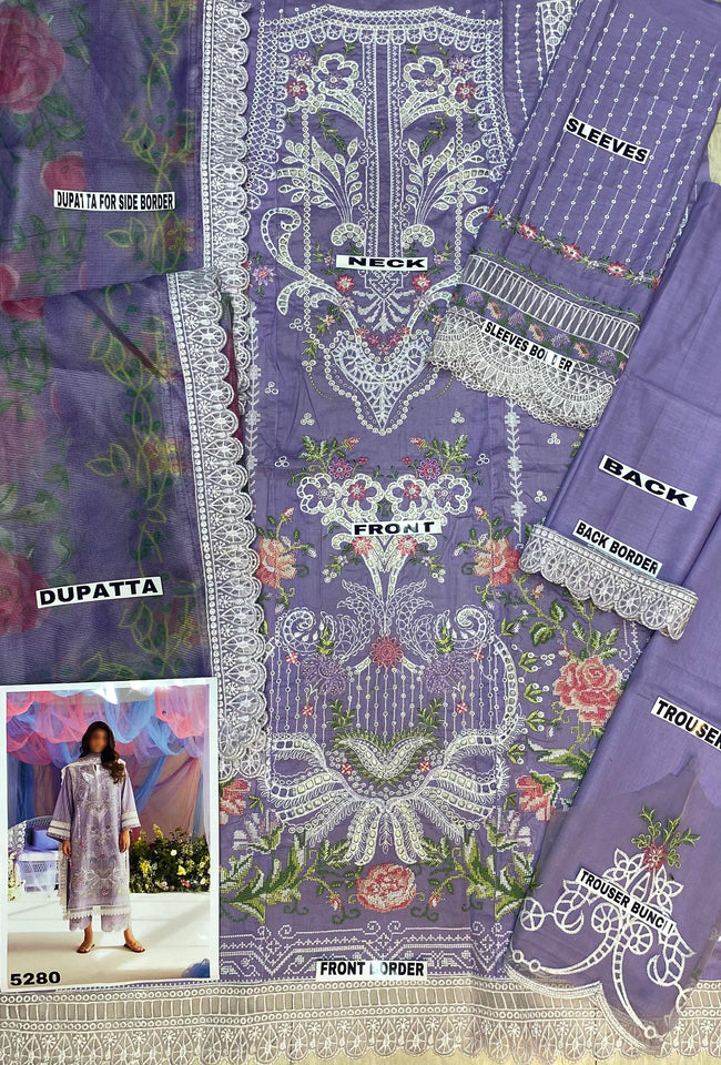 Sobia Nazir Chikankari Lawn/Cotton Net Unstitched