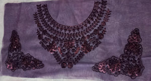 Organza Lace Patch Set Shimmer Sequence Design (3 Pcs)