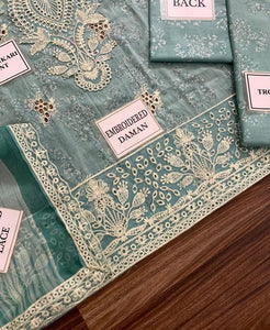 Afrozeh – Leonora Lawn Suit | Embroidered 3PC with Chiffon Dupatta