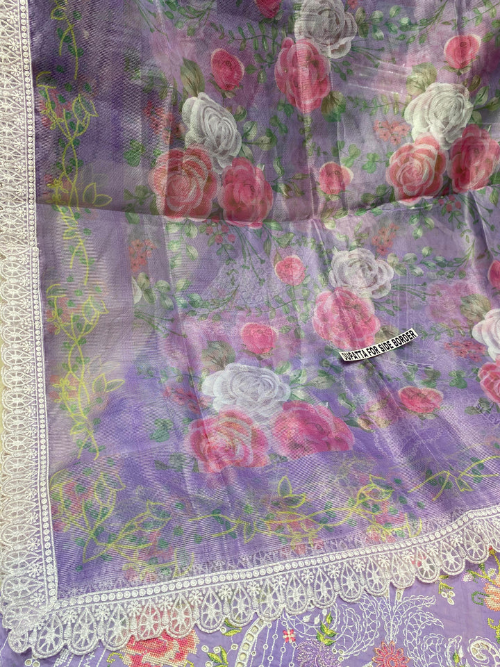 Sobia Nazir Chikankari Lawn/Cotton Net Unstitched