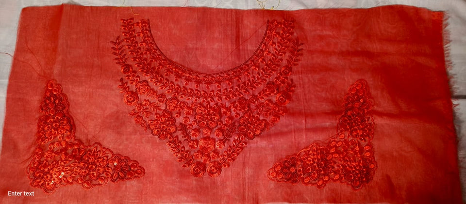 Organza Lace Patch Set Shimmer Sequence Design (3 Pcs)