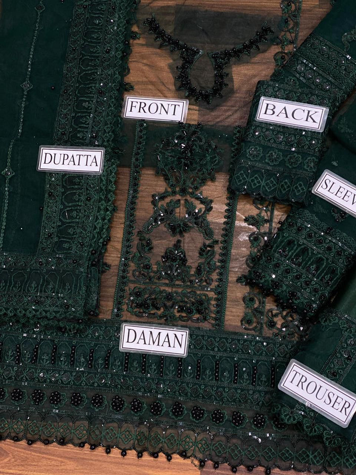 Mushq Premium Luxury Net Dress with Adda Work