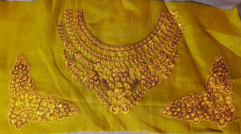 Organza Lace Patch Set Shimmer Sequence Design (3 Pcs)
