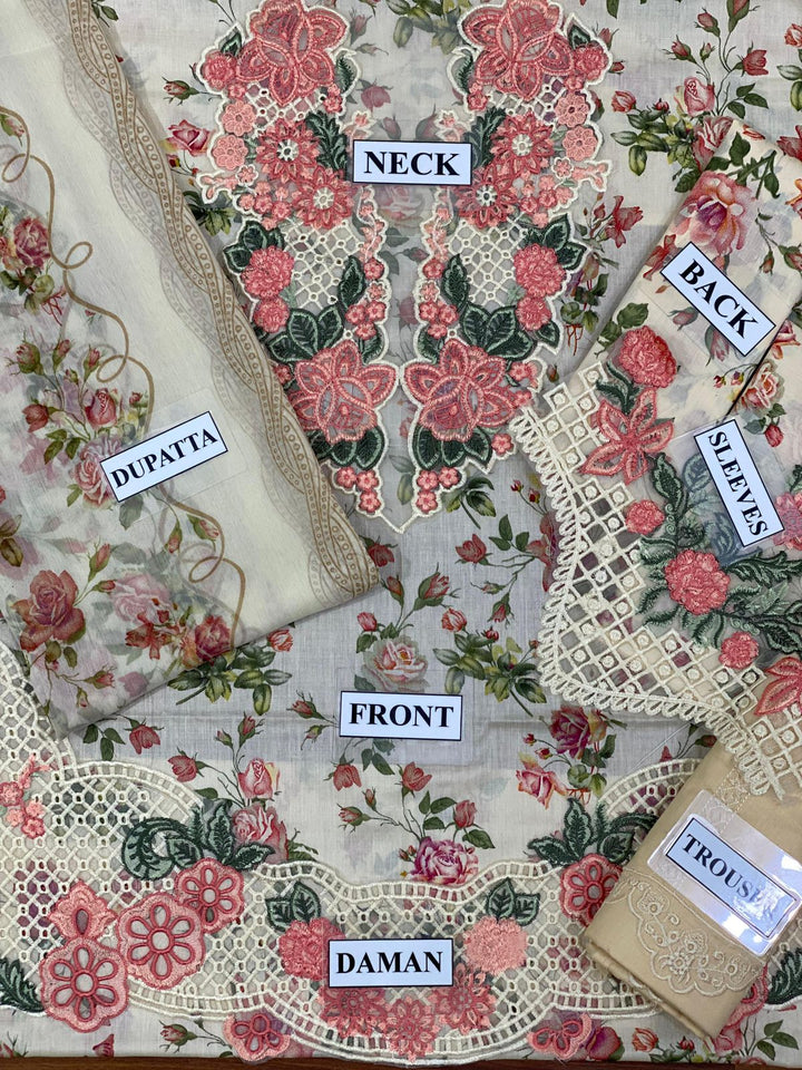 Crimson 3-Piece Embroidered Lawn Suit