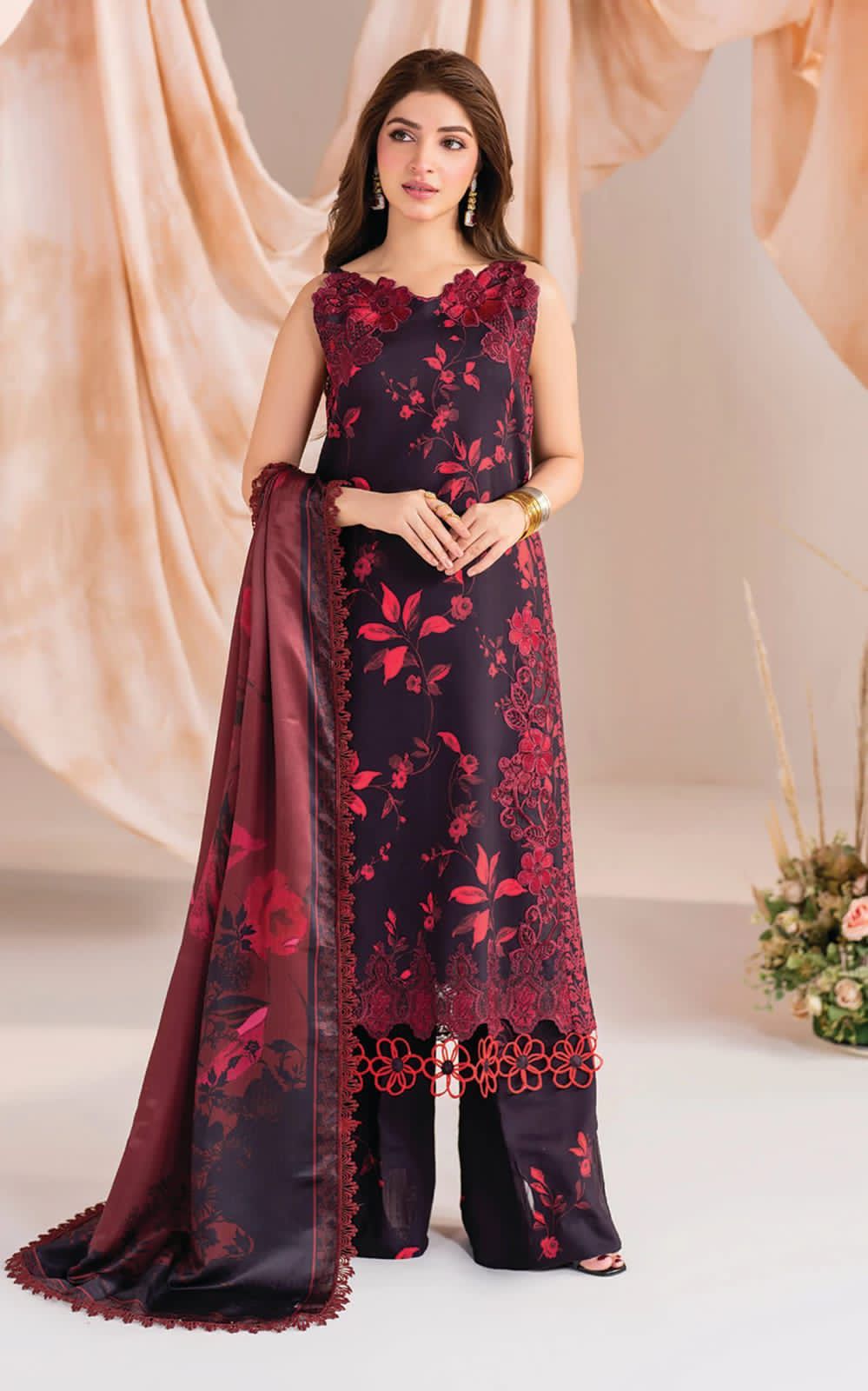 Asifa Nabeel | Restocked Hit Design | Premium Lawn 3PC