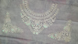 Organza Lace Patch Set Shimmer Sequence Design (3 Pcs)