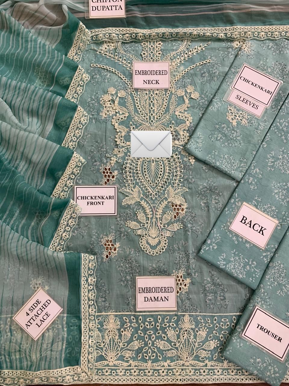 Afrozeh – Leonora Lawn Suit | Embroidered 3PC with Chiffon Dupatta