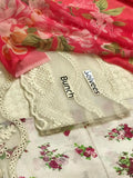 Luxury Iznik Lawn Unstitched Suit with Heavy Chicken Kari Embroidery
