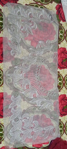 Organza Lace Patch Set Cutwork & Boring Design (3 Pcs)