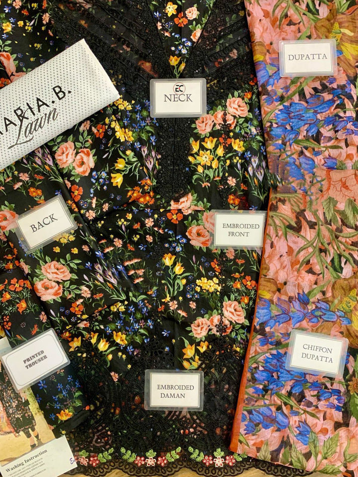 Maria B Luxe Bloom M Print Lawn Edition 2025